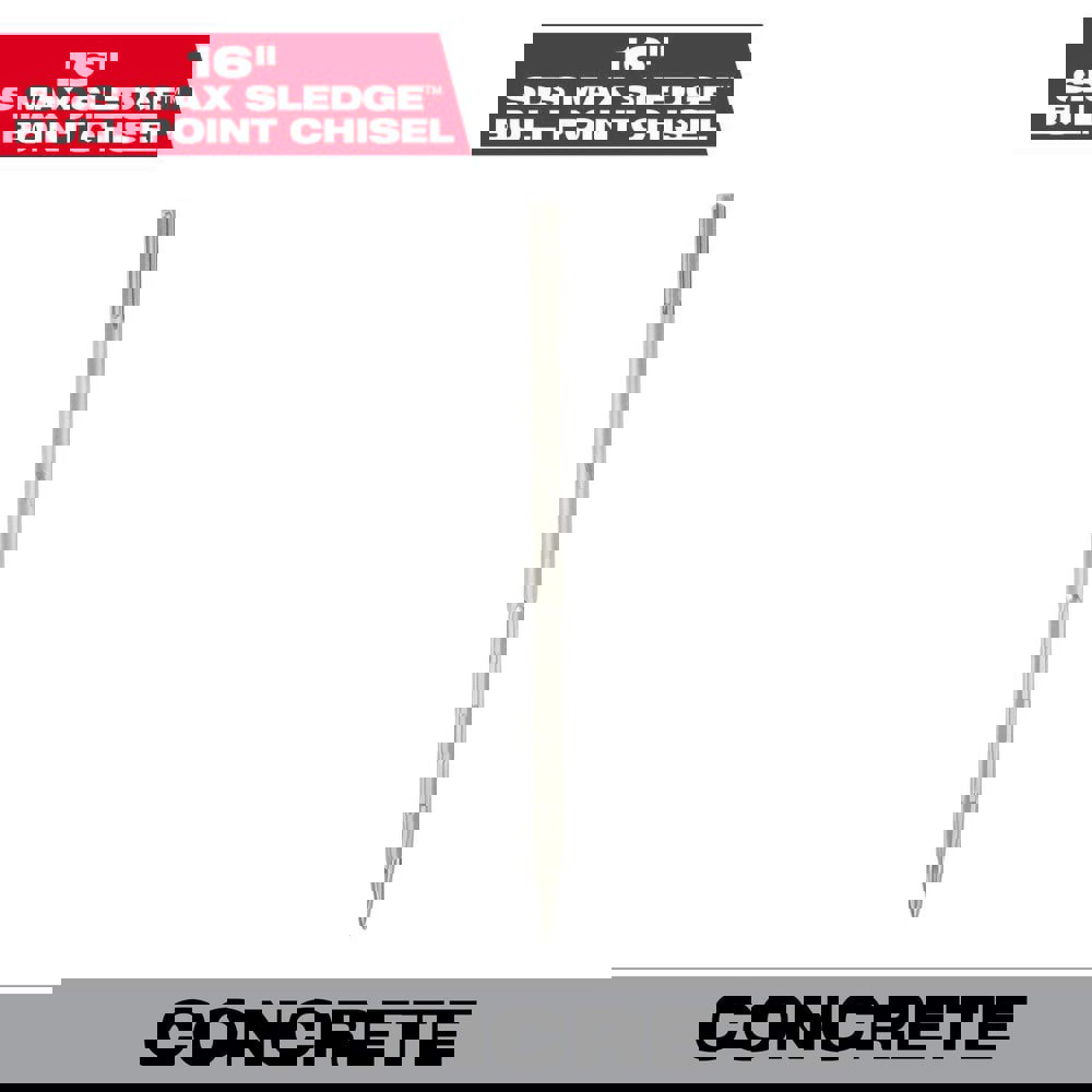 Hammer & Chipper Replacement Chisels; Chisel Type: Chisel ; Head Width (Inch): 1/2 ; Shank Length (Inch): 16 ; Shank Diameter (Inch): 45/64 ; Drive Type: SDS Max ; Shank Shape: SDS Max